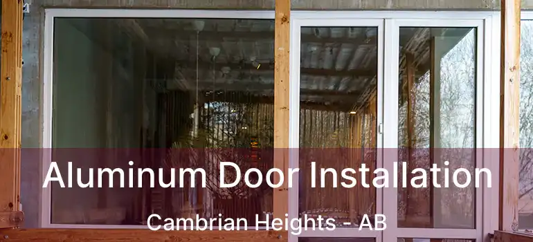  Aluminum Door Installation Cambrian Heights - AB