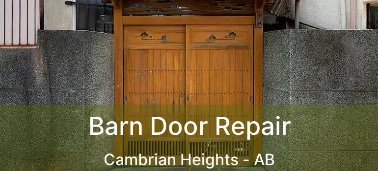  Barn Door Repair Cambrian Heights - AB