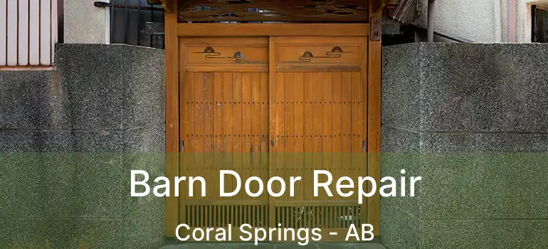  Barn Door Repair Coral Springs - AB