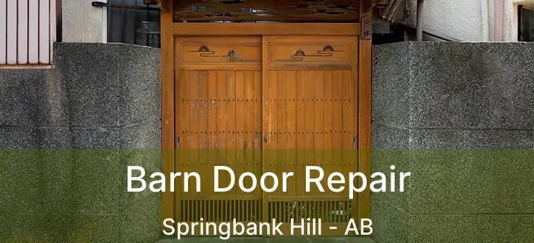  Barn Door Repair Springbank Hill - AB