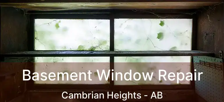  Basement Window Repair Cambrian Heights - AB