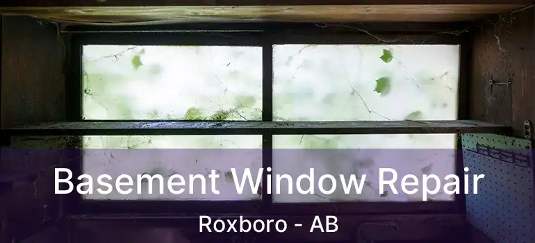  Basement Window Repair Roxboro - AB