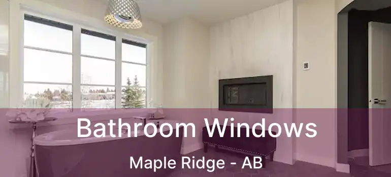  Bathroom Windows Maple Ridge - AB
