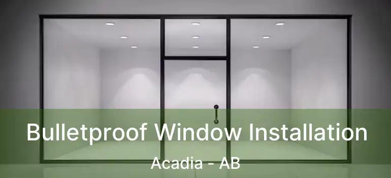  Bulletproof Window Installation Acadia - AB