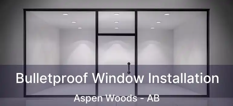  Bulletproof Window Installation Aspen Woods - AB