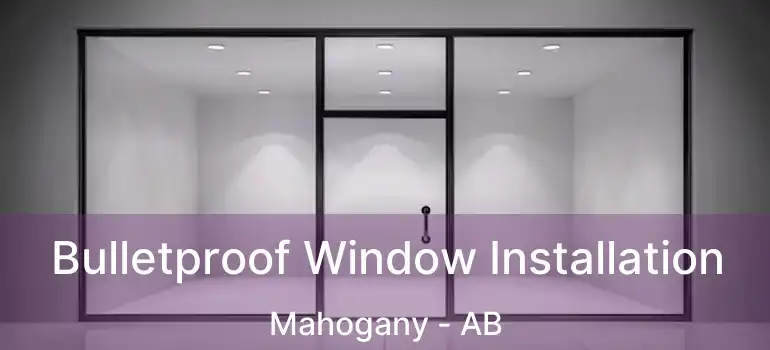  Bulletproof Window Installation Mahogany - AB