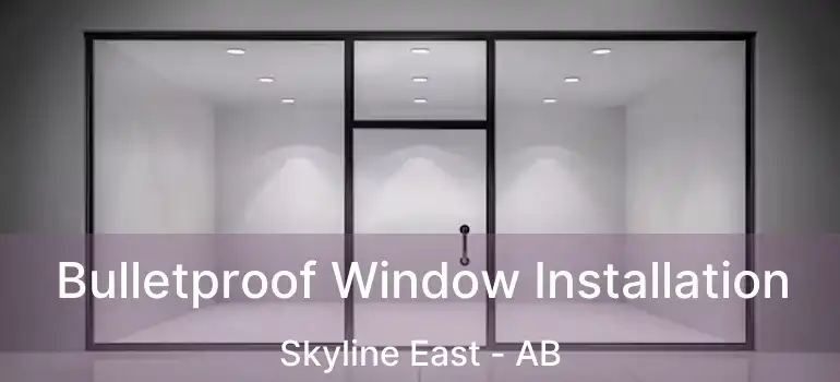  Bulletproof Window Installation Skyline East - AB