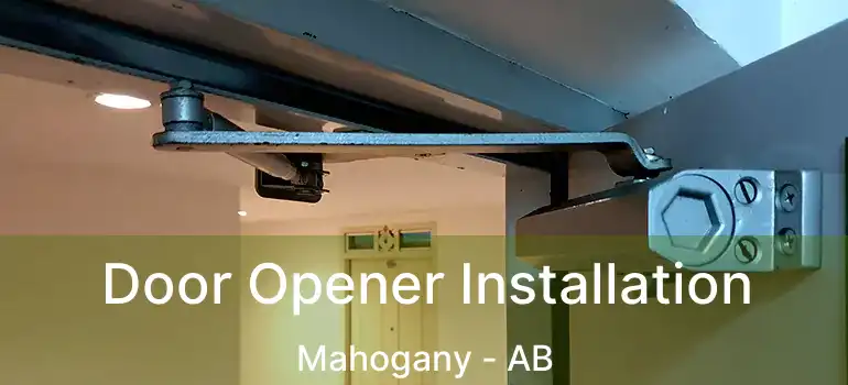  Door Opener Installation Mahogany - AB