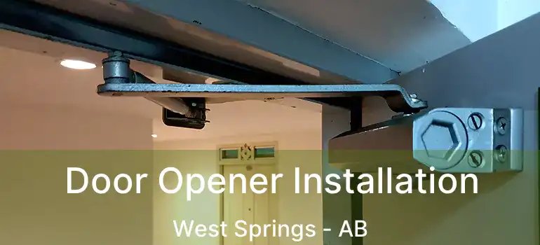  Door Opener Installation West Springs - AB