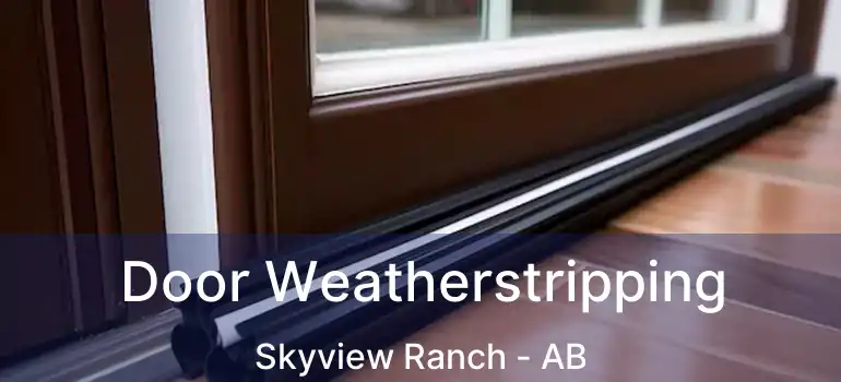  Door Weatherstripping Skyview Ranch - AB