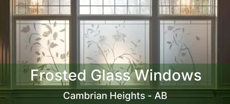  Frosted Glass Windows Cambrian Heights - AB