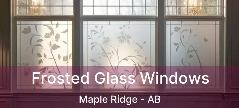  Frosted Glass Windows Maple Ridge - AB