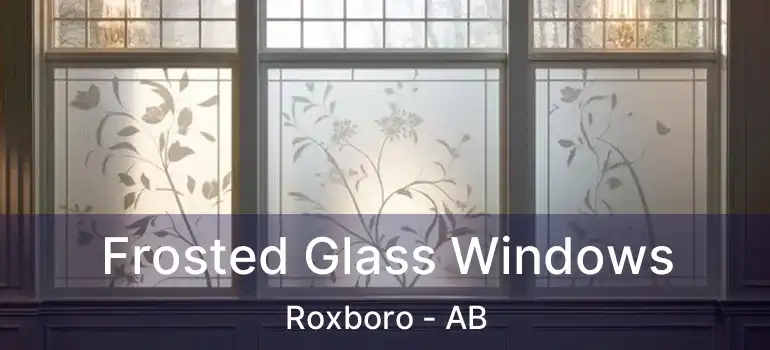  Frosted Glass Windows Roxboro - AB