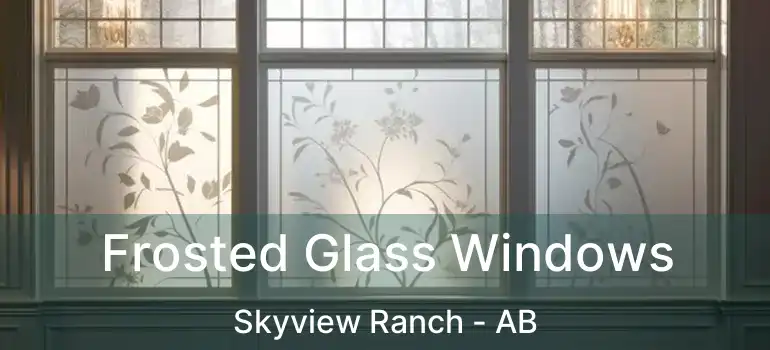  Frosted Glass Windows Skyview Ranch - AB