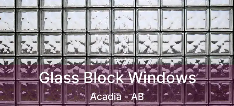 Glass Block Windows Acadia - AB