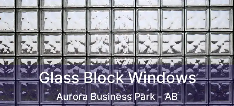  Glass Block Windows Aurora Business Park - AB