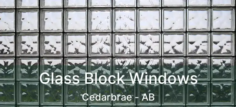  Glass Block Windows Cedarbrae - AB
