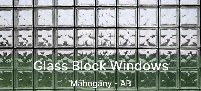  Glass Block Windows Mahogany - AB