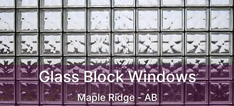  Glass Block Windows Maple Ridge - AB