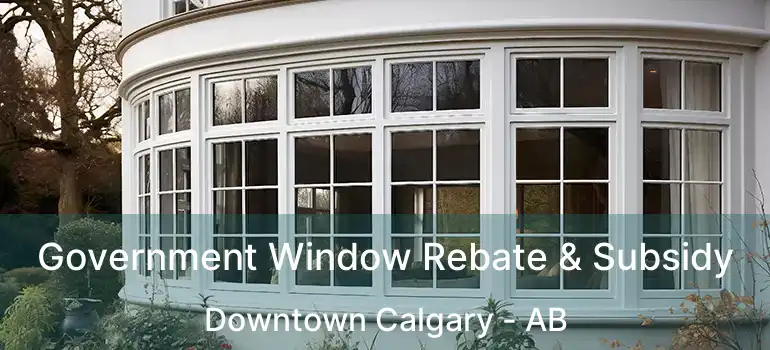  Government Window Rebate & Subsidy Downtown Calgary - AB