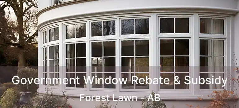  Government Window Rebate & Subsidy Forest Lawn - AB