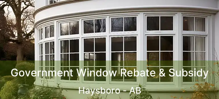  Government Window Rebate & Subsidy Haysboro - AB