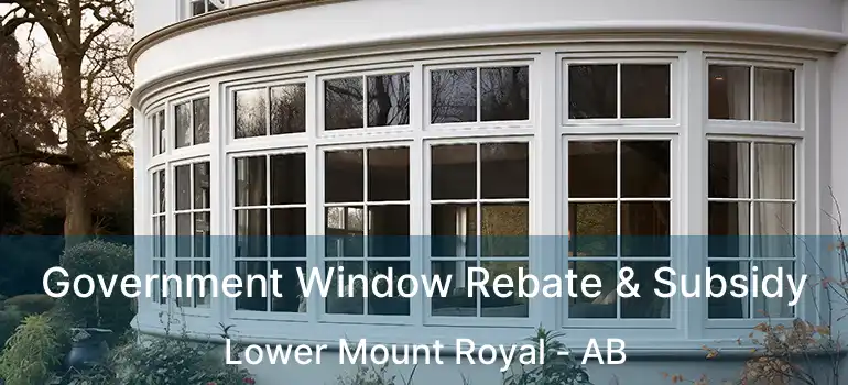 Government Window Rebate & Subsidy Lower Mount Royal - AB