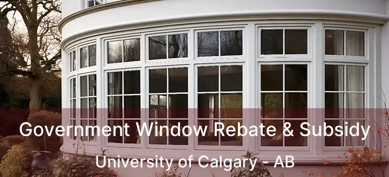  Government Window Rebate & Subsidy University of Calgary - AB