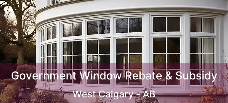  Government Window Rebate & Subsidy West Calgary - AB