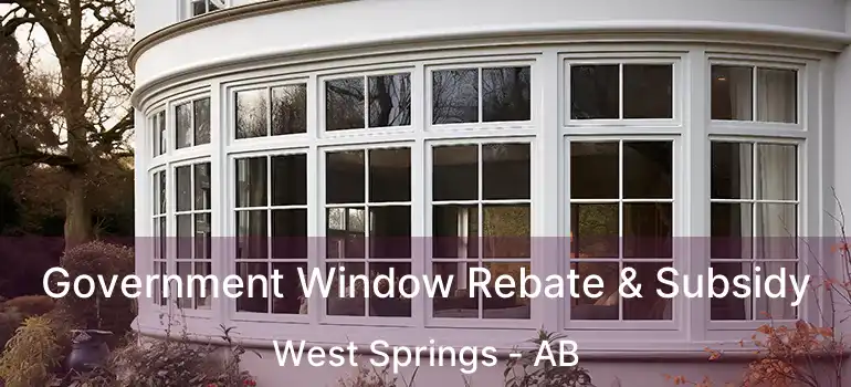  Government Window Rebate & Subsidy West Springs - AB