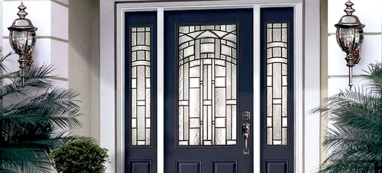 Stained Glass Door Panels in Deer Run, Alberta