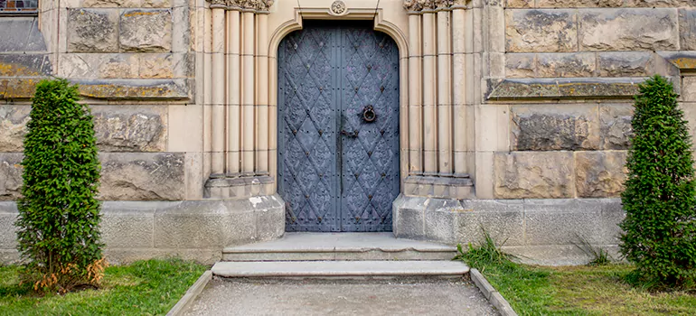 Traditional Double Front Doors in Calgary, Alberta