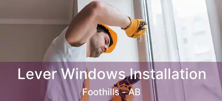  Lever Windows Installation Foothills - AB