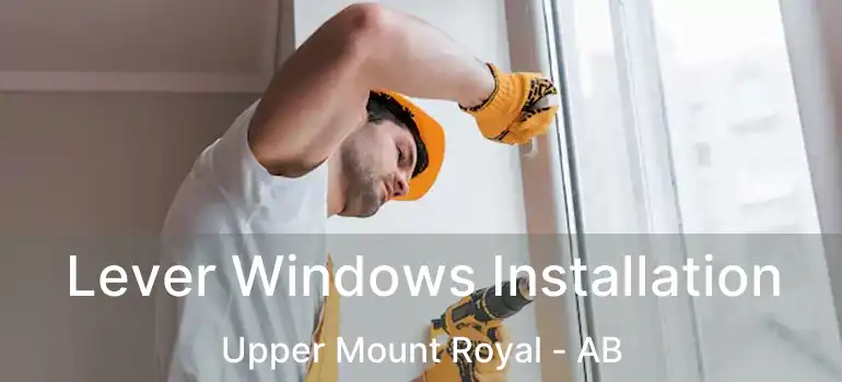  Lever Windows Installation Upper Mount Royal - AB