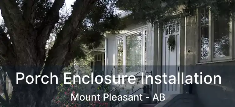  Porch Enclosure Installation Mount Pleasant - AB