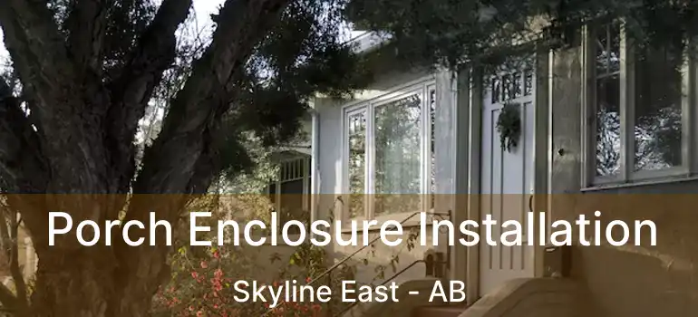  Porch Enclosure Installation Skyline East - AB