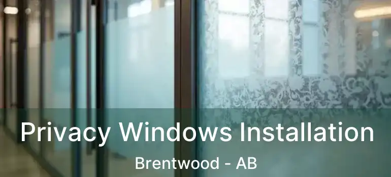  Privacy Windows Installation Brentwood - AB