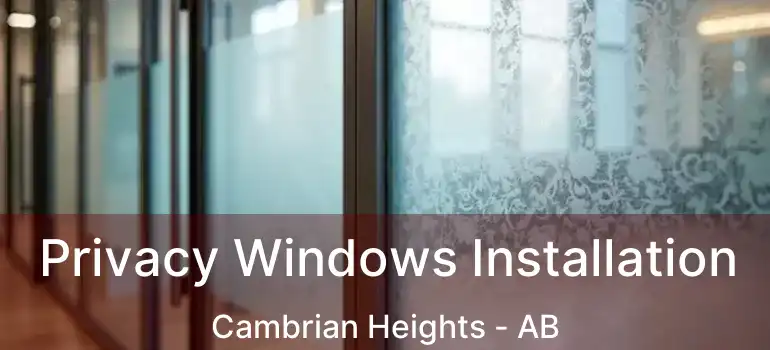  Privacy Windows Installation Cambrian Heights - AB