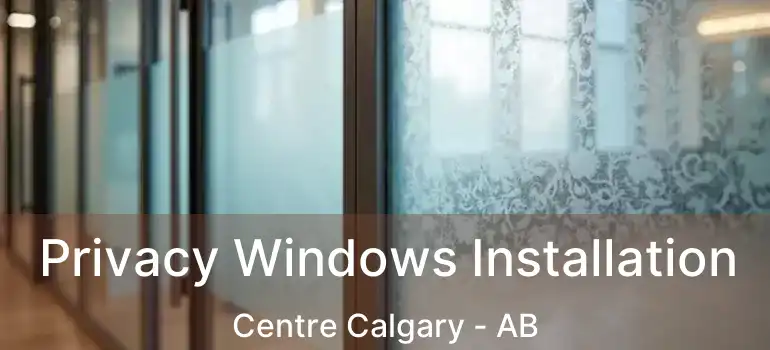  Privacy Windows Installation Centre Calgary - AB