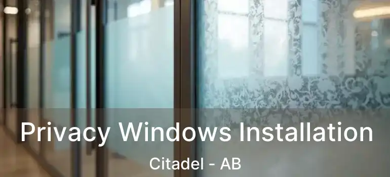  Privacy Windows Installation Citadel - AB