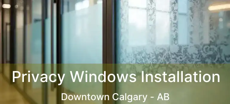  Privacy Windows Installation Downtown Calgary - AB