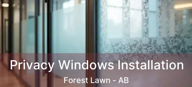  Privacy Windows Installation Forest Lawn - AB