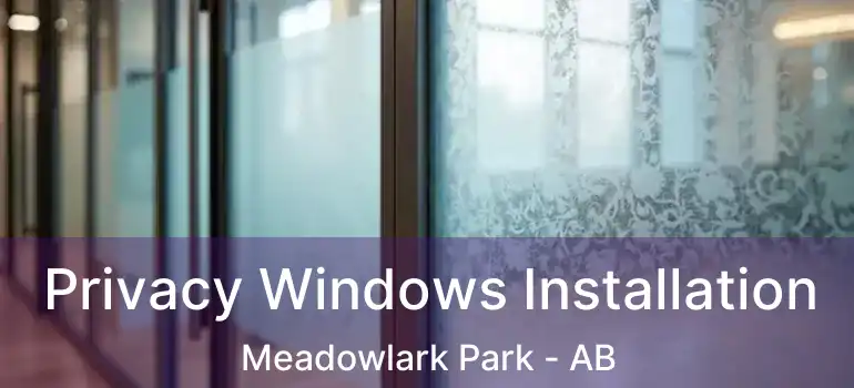  Privacy Windows Installation Meadowlark Park - AB