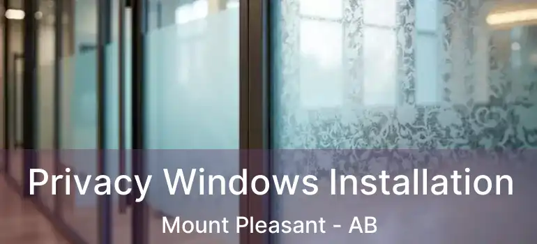  Privacy Windows Installation Mount Pleasant - AB