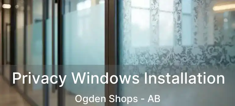  Privacy Windows Installation Ogden Shops - AB