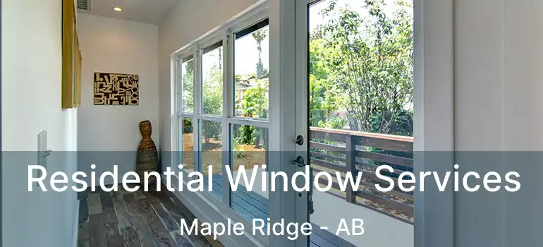  Residential Window Services Maple Ridge - AB