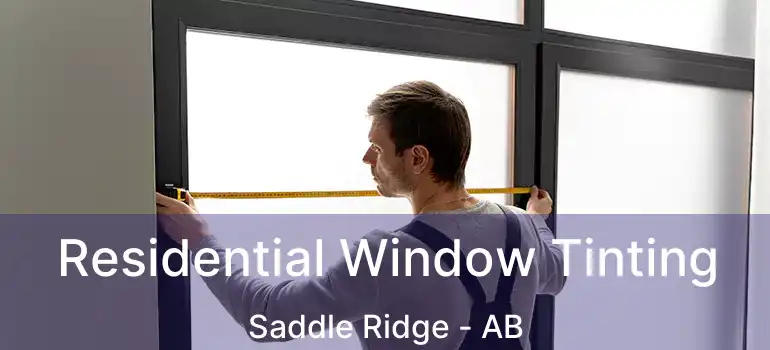 Residential Window Tinting Saddle Ridge - AB