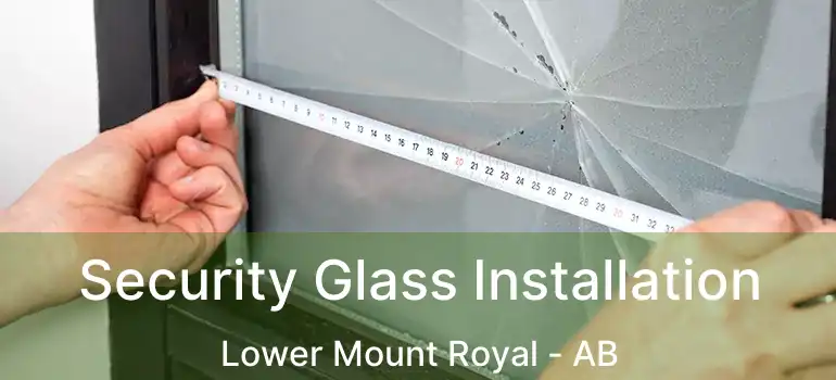  Security Glass Installation Lower Mount Royal - AB