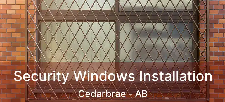  Security Windows Installation Cedarbrae - AB