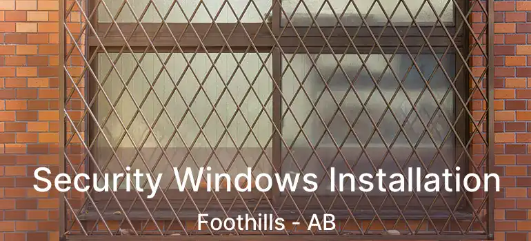  Security Windows Installation Foothills - AB